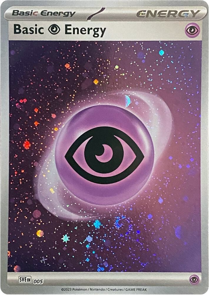 2023 POKEMON SCARLET & VIOLET 151 PSYCHIC ENERGY 005 COSMOS HOLO - 2 SWIRLS