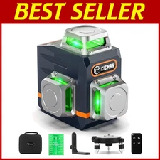 Green 3D Cross Line Laser Level Kit with Remote Control
