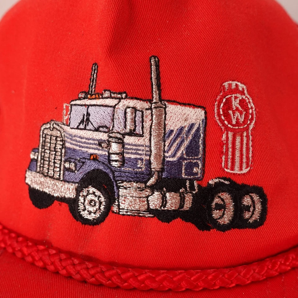 Gorra de camionero de malla roja Kenworth Truck para hombre gorra ajustable de poliéster Foto 2 de 4