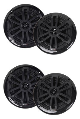 (4) MB Quart NF1-116SB 6.5'' 2-Way Ultra Slim Speakers For RV, UTV, Marine Black