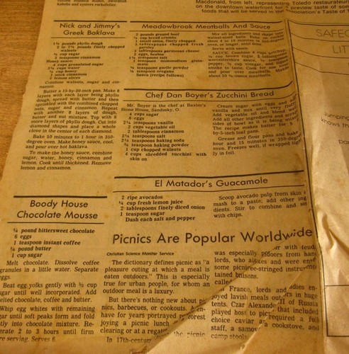 TOLEDO RESTAURANT OWNERS article 1984 w/ local recipes Boody House baklava OHIO - Picture 4 of 4