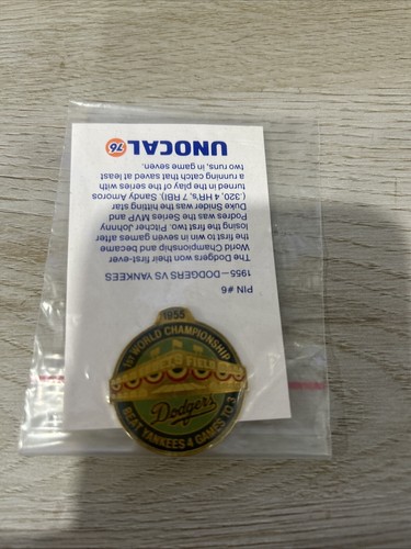 Dodgers vs Yankees First World Series Championship 1955 Vintage Unocal 76 Neu - Bild 1 von 4