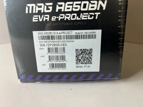 MSI x Evangelion e:PROJECT MAG A650BN EVA ATX Power Supply Unit PSU Color 650w - Picture 13 of 24