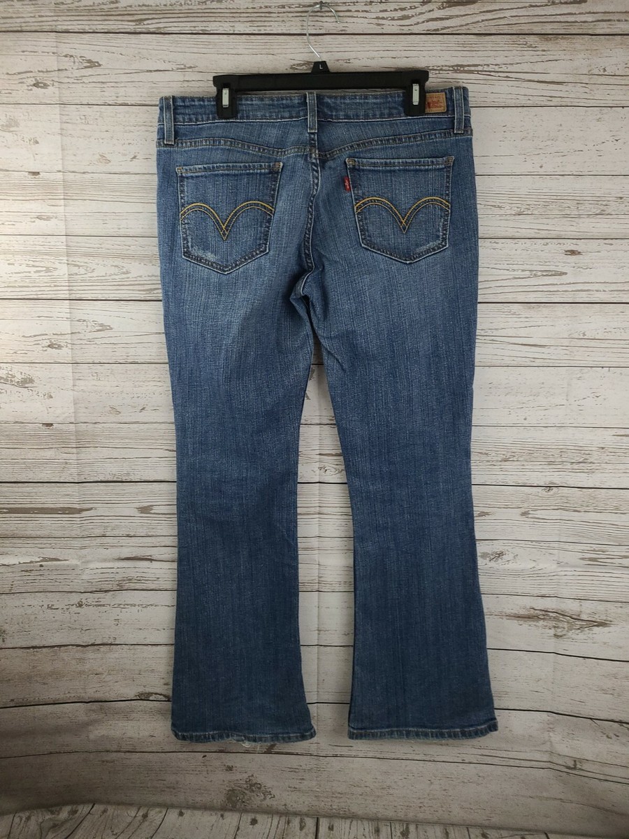 Levi's Superlow 518 Bootcut Blue Jeans Women's Size 11 Back Levi's Superlow 518 Bootcut Blue Jeans Women's Size 11 Back