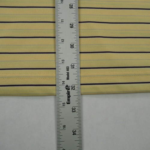 Greg Norman Shirt Mens XL Short Sleeve Yellow Stripes Lightweight Polo - Picture 8 of 9