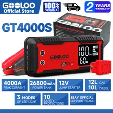 GOOLOO 4000A Car Jump Starter 26800mAh Jump Box Power Bank 12V Battery Charger 