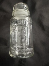 Planters Glass Jar Canister  Vintage 75th Anniversary Mr. Peanut 1981 8” Lidded
