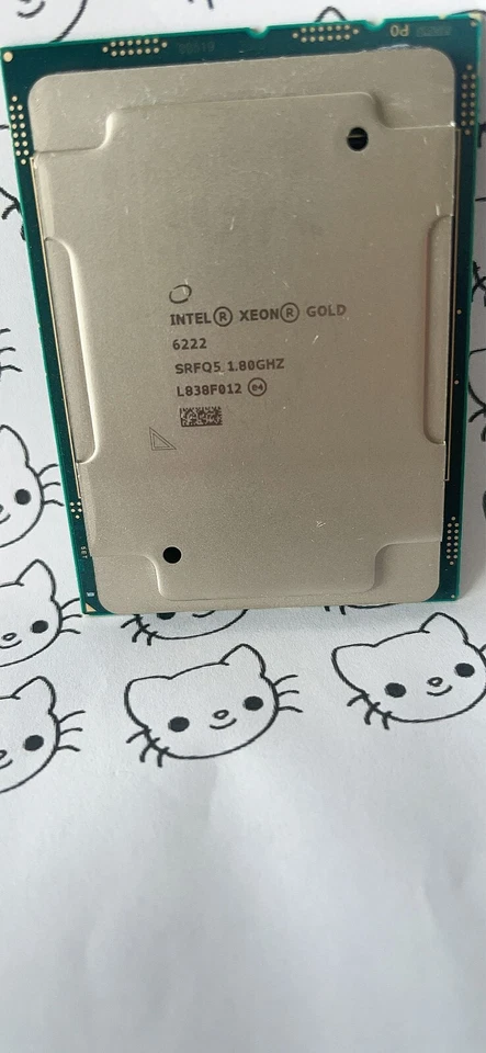Intel xeon gold 6222 20-core 1.8G server processor   CPU LGA3647 Like 6222V - Image 2 of 3