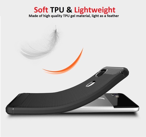 For Google Pixel 2 / XL Case - Carbon Fiber Protective Shockproof Soft TPU Cover - Picture 7 of 11