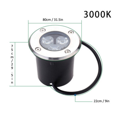 Outdoor 3W 110V LED Underground Light Fixture Step Stairs Buried Lamp Waterproof
