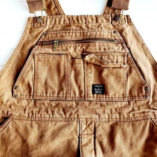 Lakin McKey Canvas Overalls Mens XL Tuff Workwear Quilted Liner 