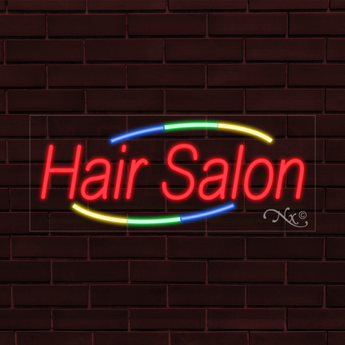 NEW "HAIR SALON" w/BORDER 30x12x1 INCH LED FLEX WINDOW/WALL INDOOR SIGN 30811 - Picture 1 of 1