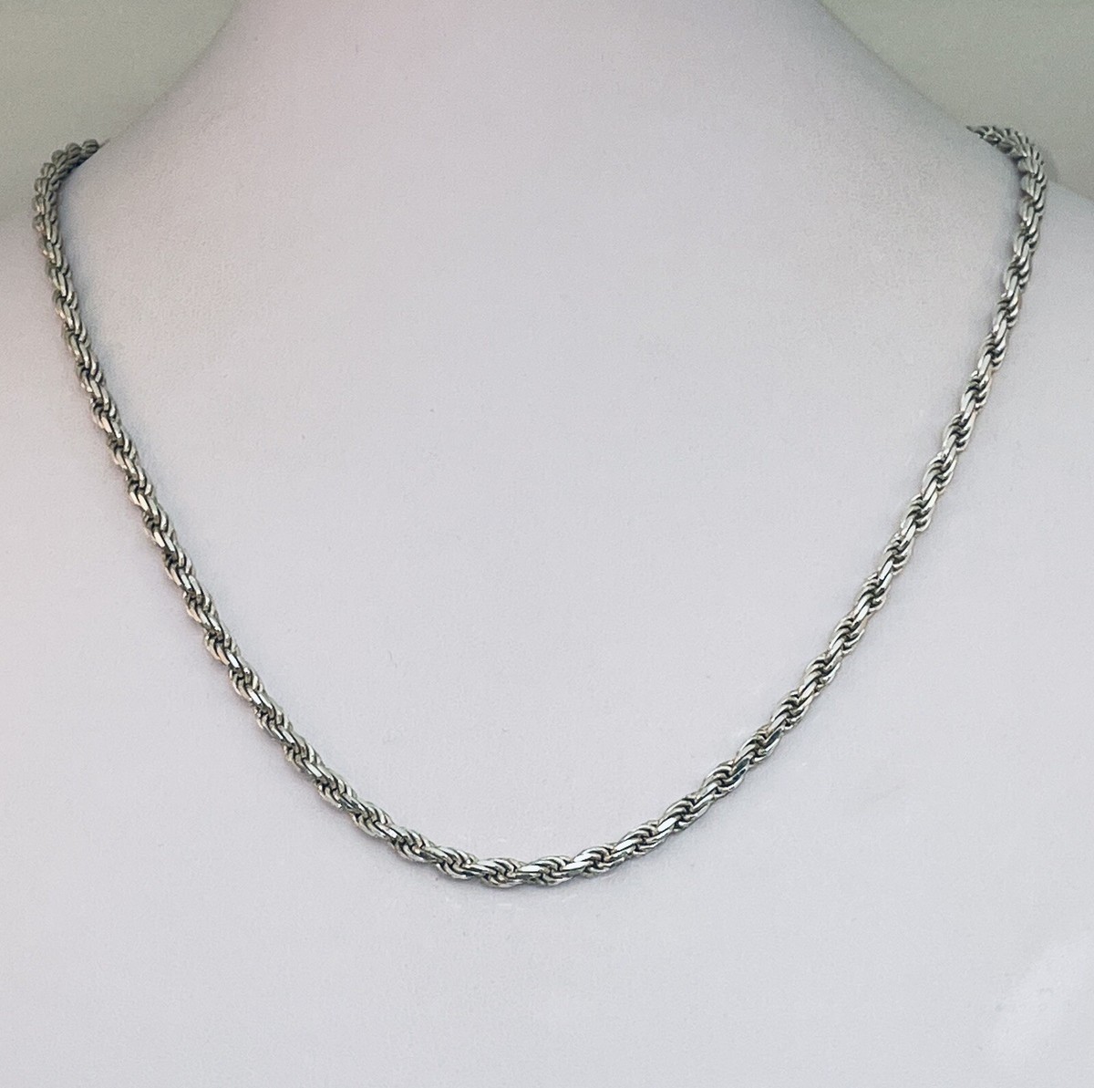 ★HARANG★ HR 28901N_Silver Rope Chain Necklace (thick rope) Silver Thick Rope Chain Necklace Handmade Silver Chain 925