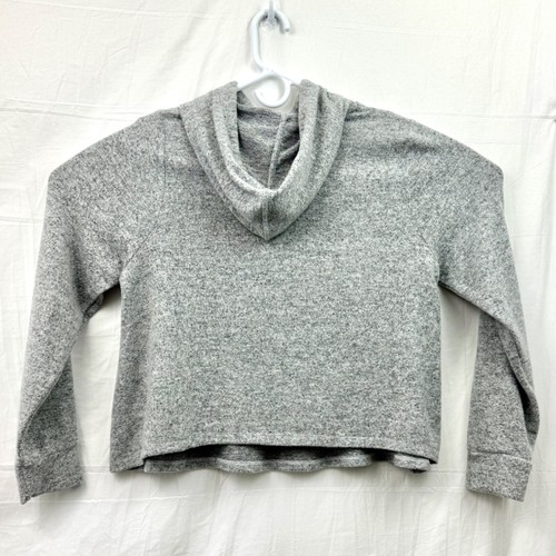Sudadera con capucha midi gris claro de felpa súper suave Torrid para mujer + talla 1 gris jaspeado - Imagen 2 de 7