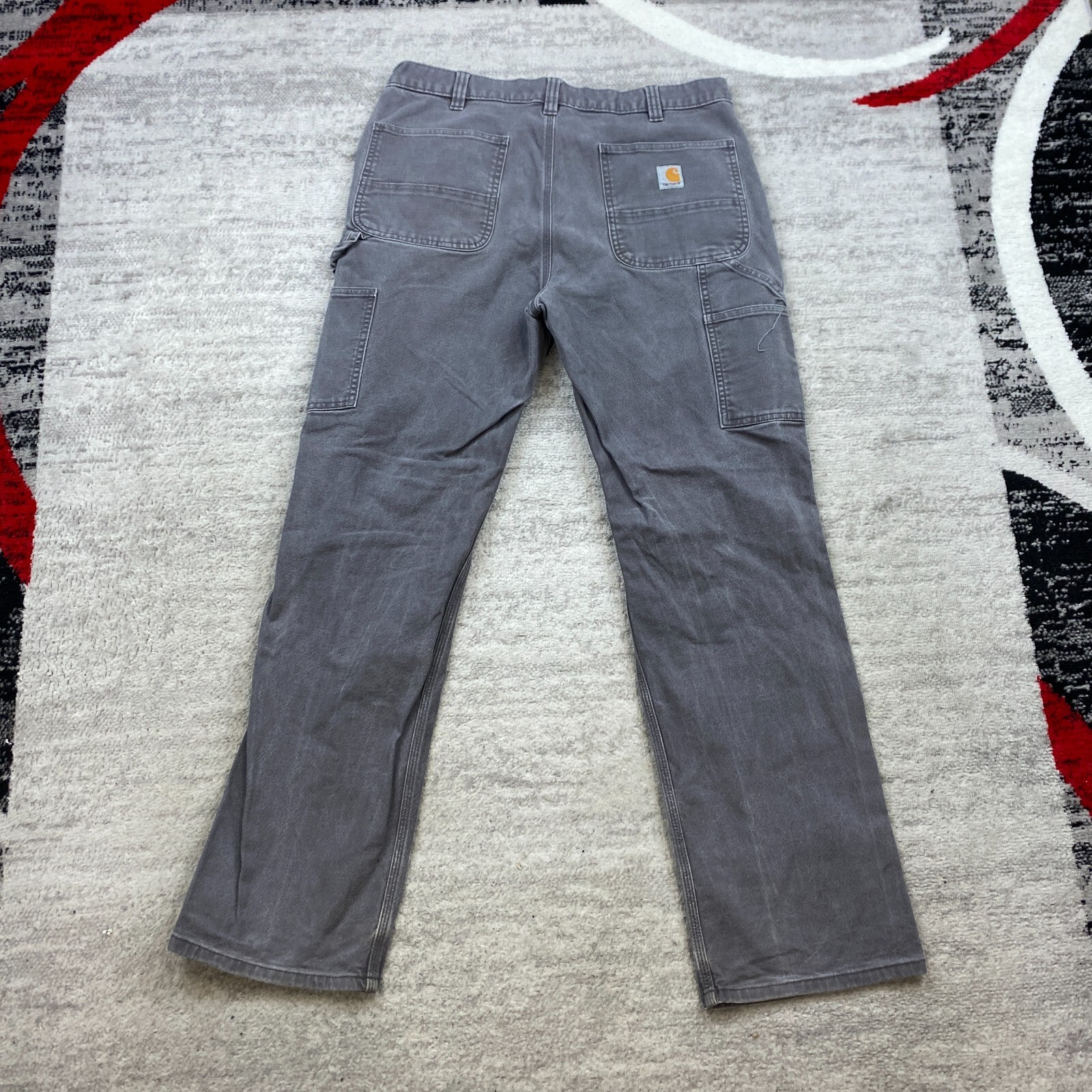 Carhartt 103279 Duck Canvas Carpenter Pant 36 Gray Y2K Work Construction 36x34