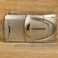 Olympus CAMEDIA D-450 Zoom Silver 3x Optical Zoom 1.3MP Digital Camera For Parts