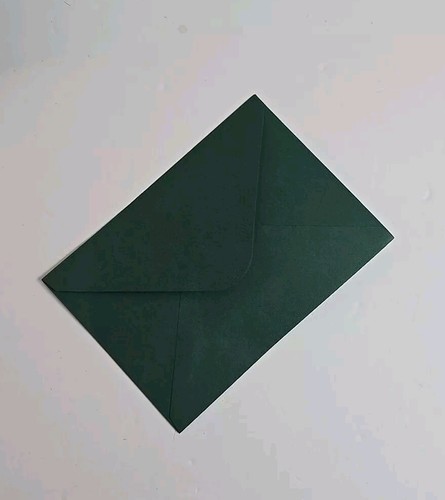 100 Hunter Green A7 Contour Flap Invitation Greeting Card Envelope 5.25 x 7.25 - Picture 10 of 11