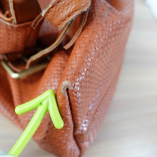 Anthropologie Bag Hobo Leather Crossbody Shoulder Sling Brown Woven Casual - Picture 7 of 19