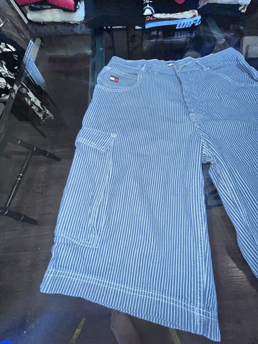 Vintage Tommy Hilfiger Hickory Striped Cargo Shorts Men’s Size 34 - Picture 4 of 22