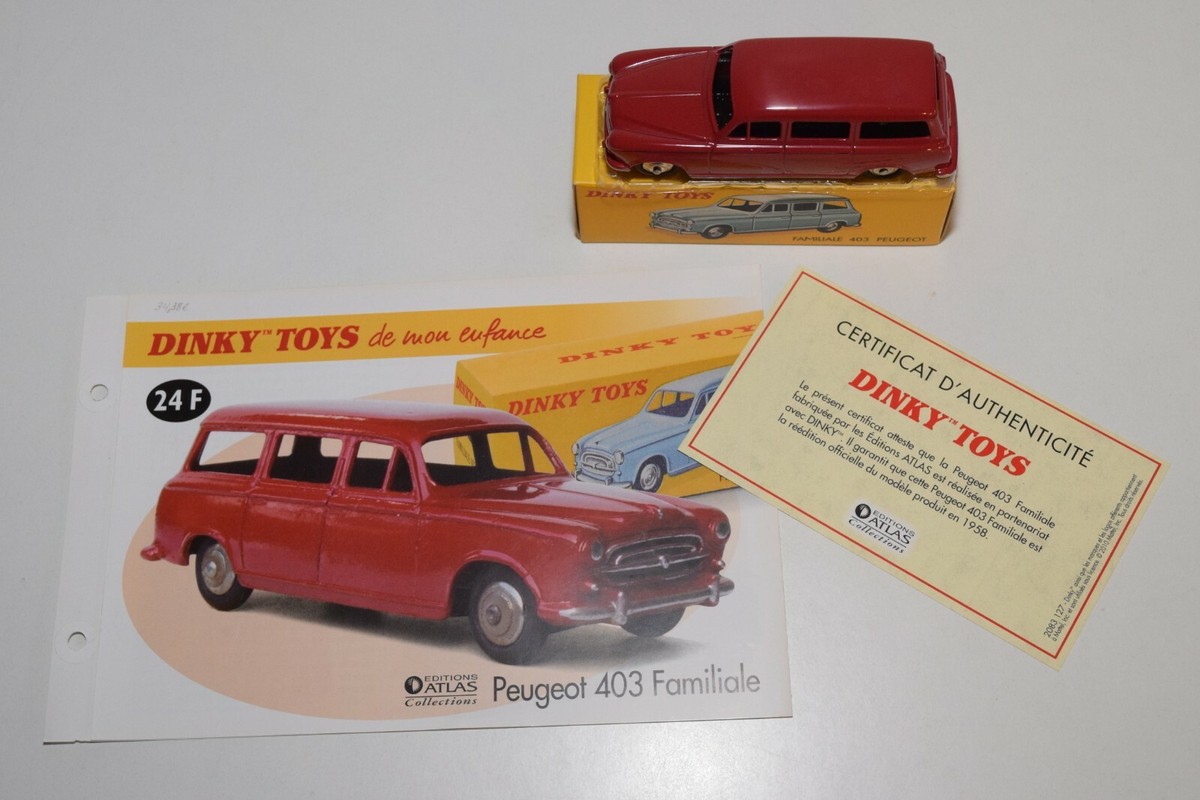 La Peugeot 403 berline miniature de Dinky Toys rééditée par Atlas au 1