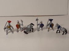 Lot Of 6 SAFARI LTD Medieval Mini Figures - Knights - Warhorses