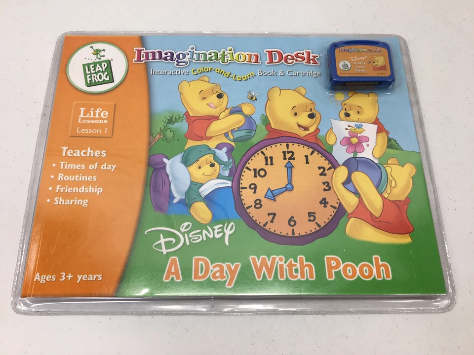 Leap Frog Imagination Desk Disney A Day With Pooh Life Lesson 1 Winnie New - Image 2 of 4