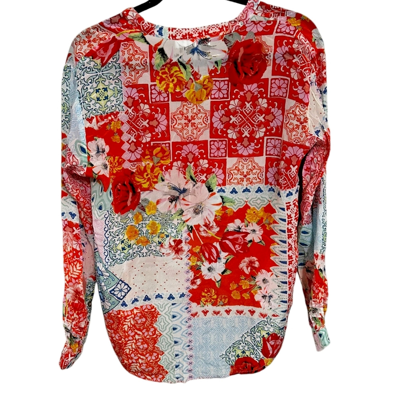 Karyn Seo top thin lightweight patchwork multicol… - image 2