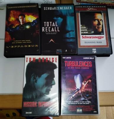 Konvolut Vhs American Film K7 Video Cassette Schwarzenegger Tom Cruise