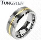 NEW MENS SOLID TUNGSTEN WEDDING RING GOLD BAND COMMITMENT, ENGAGEMENT (J12)