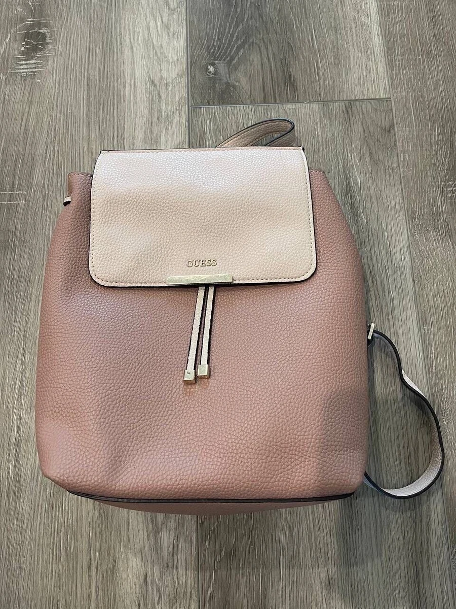 Guess Women s Plush Pink Cute Rucksack Backpack