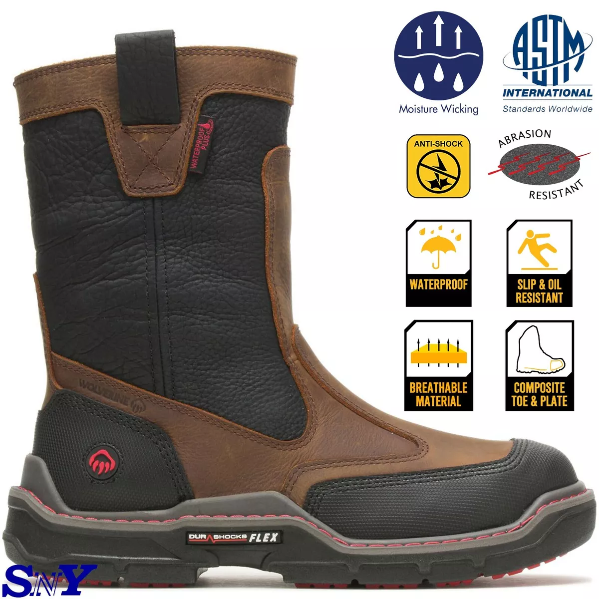 Wolverine wellington durashock boots new arrivals