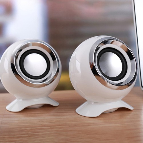 2 Pcs Mini Speaker Desktop Speakers for Computer Office Stylish Creative - Photo 2/12