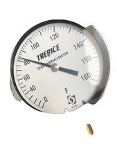 Trerice 4-1/2" Dial 0-160 F Adjustable Vapor Actuated Thermometer V80742 NEW