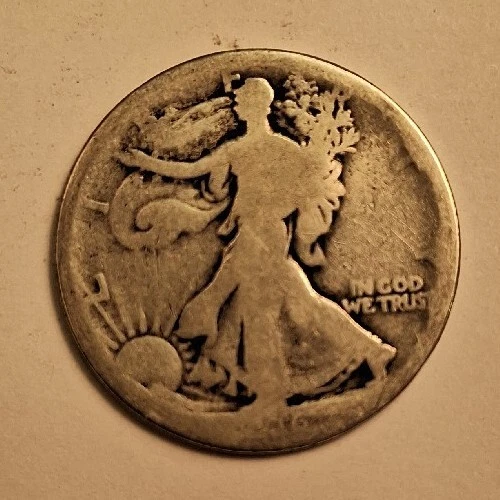 1916 Walking Liberty Silver Half Dollar  AG