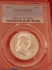 1962 Franklin Silver Half Dollar PCGS MS 64