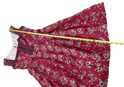 Strasser Dirndl Munchen Vintage Oktoberfest Dress Red Floral US 10 German 40 - Bild 13 von 16
