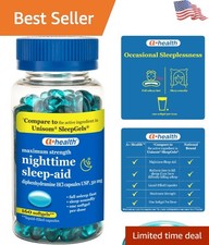Fast-Acting Sleep Aid - Diphenhydramine 50mg Softgels, 160 Count for Adults