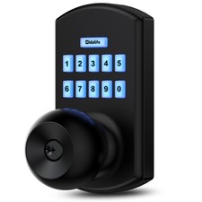 Keypad Door Lock with Code, Electronic Keyless Entry Door Lock for Front Door, D