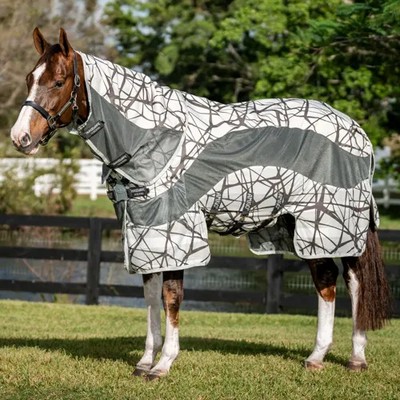 Horseware Amigo 3-in-1 Camofly Plus Detach-A-Neck wasserdichte Fliegendecke - Grau