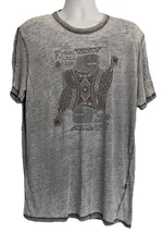 Lucky Brand Drink Like A King Graphic Print “King Of Spade” Gray T-Shirt Size XL