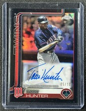 TORII HUNTER 2025 TOPPS CHROME UPDATE #CLA-TH LEGENDS AUTO BLACK REFRACTOR 05/10