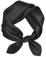 Solid Color Neck Scarf For Women Square Satin Head Scarves headband Bandanas ...