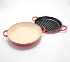 Le Creuset Enameled Cast Iron Multi-Function Braiser 3.5 qt Cerise NIB