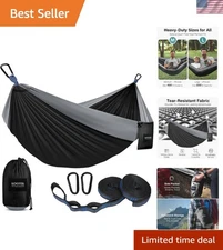 Lightweight Double Camping Hammock - 120”x78”, 500 lbs Capacity, Travel-Friendly