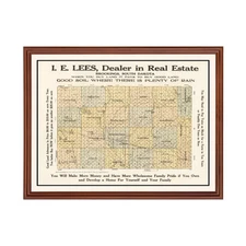 Old Map of Brookings County, SD 1917 - Vintage South Dakota