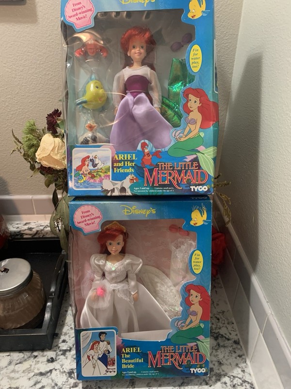 TYCO Disney's The Little Mermaid Ariel and Her Friends +wedding Bride 1991 NIB