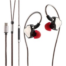Salnotes Zero Black IEM Earphones with 10mm Driver and USB Type-C Compatibility