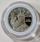 1/2 TROY OUNCE STATUE OF LIBERTY SILVER ROUND .999 PURE IN CAPSULE