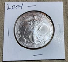 2004 DATED .999 FINE SILVER EAGLE WALKING LIBERTY DOLLAR BULLION ROUND COIN BU