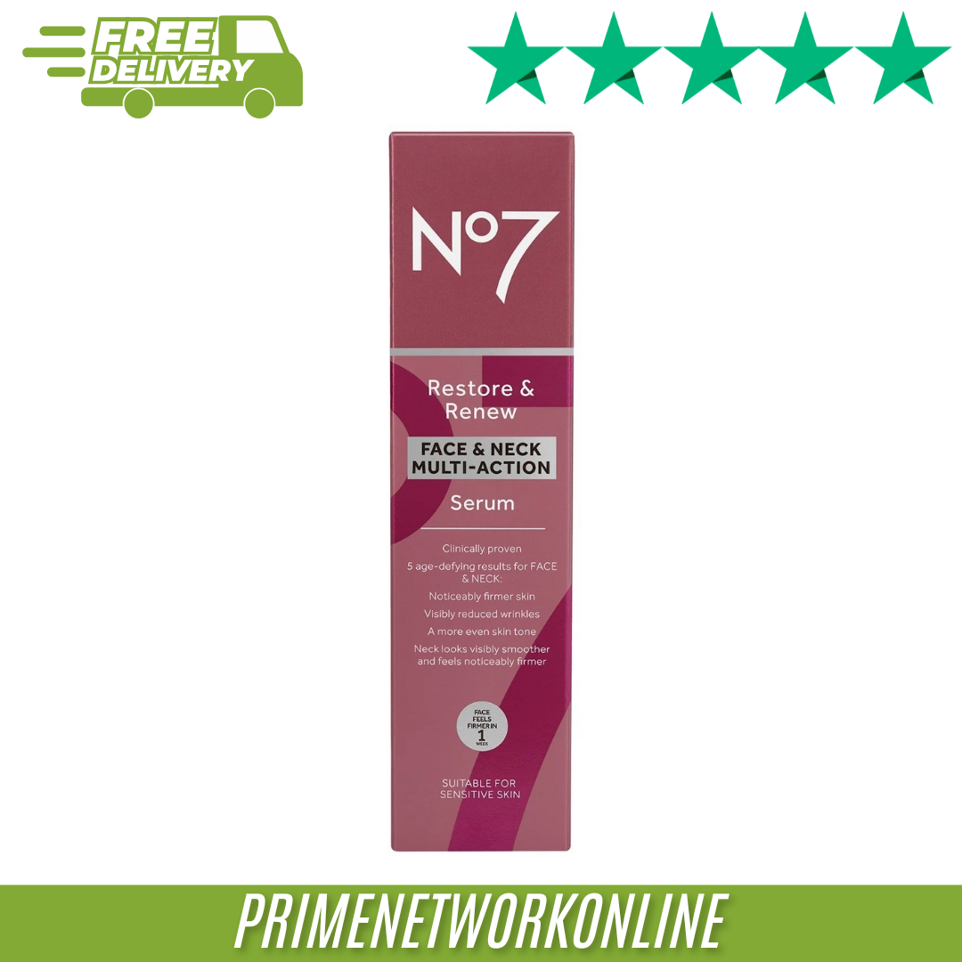 No7 Restore & Renew Face & Neck Multi Action Serum | 50ml